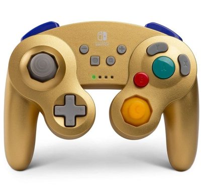 Nintendo Switch Power A GameCube Wireless Controller זהב - בעיצוב רטרו מטאלי