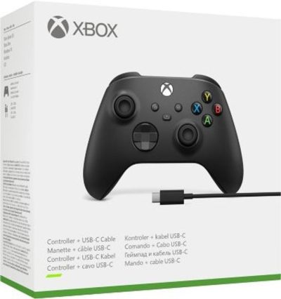 XBOX Series X Controller Black + Cable for windows מיקרוסופט