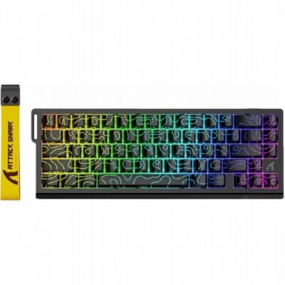 מקלדת גיימינג מגנטית Attack Shark X68 HE שחור Contur line